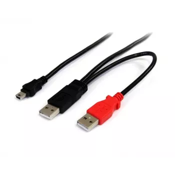 StarTech.com 6 pēdu USB Y kabelis ārējam cietajam diskam - USB A uz mini B