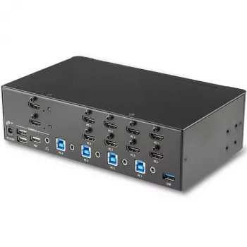 StarTech.com 4 Portu HDMI KVM Slēdzis - 4K 30Hz - Divi Displeji
