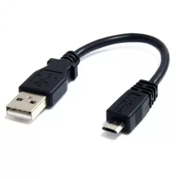 StarTech.com 6 collu Micro USB kabelis - A uz Micro B, 0.1524 m, USB A, Micro-USB B, vīriešu/vīriešu, 0.48 Gbit/s, melns