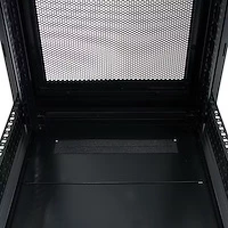 StarTech.com 4-Post 25U Server Rack Cabinet, Slēdzams 19 collu datu skapis datoru/AV/IT aprīkojumam, biroja/mājas tīkla statīvs ar riteņiem un regulējamām montāžas sliedēm
