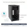 StarTech.com 4-Post 25U Server Rack Cabinet, Slēdzams 19 collu datu skapis datoru/AV/IT aprīkojumam, biroja/mājas tīkla statīvs ar riteņiem un regulējamām montāžas sliedēm