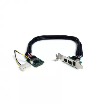 StarTech.com 3 Portu 2b 1a 1394 Mini PCI Express FireWire Kartes Adapteris