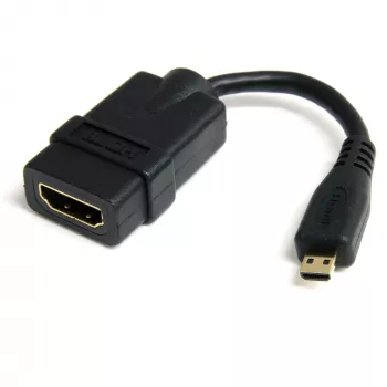 StarTech.com Micro HDMI uz HDMI adapteris - 4K 30Hz video - izturīgs ātrgaitas Micro HDMI Type-D uz HDMI 1.4 pārveidotājs/kabeļa adapteris - Ultra HD HDMI monitoriem, TV un displejiem - M/F