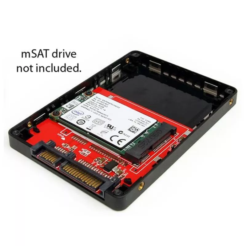 StarTech.com 2.5 collu SATA uz Mini SATA SSD adaptera korpuss, sudraba