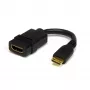 StarTech.com 5 collu Mini HDMI uz HDMI adapteris - 4K ātrdarbīgs HDMI adapteris - 4K 30Hz Ultra HD ātrdarbīgs HDMI adapteris - HDMI 1.4 - zeltīti savienotāji - UHD Mini HDMI adapteris 4K - melns