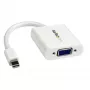 StarTech.com Mini DisplayPort uz VGA adapteris - Aktīvs Mini DP uz VGA pārveidotājs - 1080p video - mDP vai Thunderbolt 1/2 Mac/PC uz VGA monitoru/projektoru/displeju - mDP 1.2 uz VGA dongle - Balts