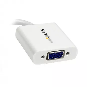 StarTech.com Mini DisplayPort uz VGA adapteris - Aktīvs Mini DP uz VGA pārveidotājs - 1080p video - mDP vai Thunderbolt 1/2 Mac/PC uz VGA monitoru/projektoru/displeju - mDP 1.2 uz VGA dongle - Balts