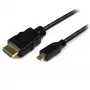 StarTech.com 1m Micro HDMI uz HDMI kabelis ar Ethernet - 4K 30Hz Video - Izturīgs ātrgaitas Micro HDMI Type-D uz HDMI 1.4 adaptera kabelis/pārveidotājs - UHD HDMI monitoriem/TV/Displejiem - M/M