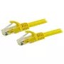 StarTech.com 15m CAT6 Ethernet kabelis - dzeltens CAT 6 Gigabit Ethernet vads - 250MHz 100W PoE RJ45 UTP tīkla/savienojuma kabelis bez āķiem ar sprieguma mazinātāju, individuāli pārbaudīts