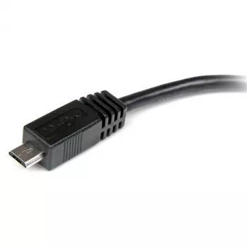 StarTech.com 6 collu Micro USB uz Mini USB adaptera kabelis M/F, 0,15 m, Mini-USB B, Micro-USB A, vīriešu/sieviešu, melns