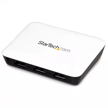 StarTech.com USB 3.0 uz Gigabit Ethernet tīkla adapteris ar 3 portu USB 3.0 centrmezglu - Balts