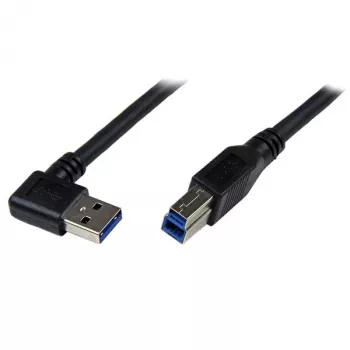 StarTech.com 1m melns SuperSpeed USB 3.0 kabelis - taisnleņķa A uz B - vīriešu/vīriešu