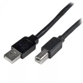 StarTech.com 65ft (20m) Aktīvs USB 2.0 A uz B kabelis, garš USB printera kabelis, 1x USB A (vīr.), 1x USB B (vīr.), Melns