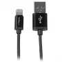 StarTech.com 1 m USB uz Lightning kabelis - iPhone / iPad / iPod lādētāja kabelis - ātrā uzlāde - Apple MFi sertificēts - melns