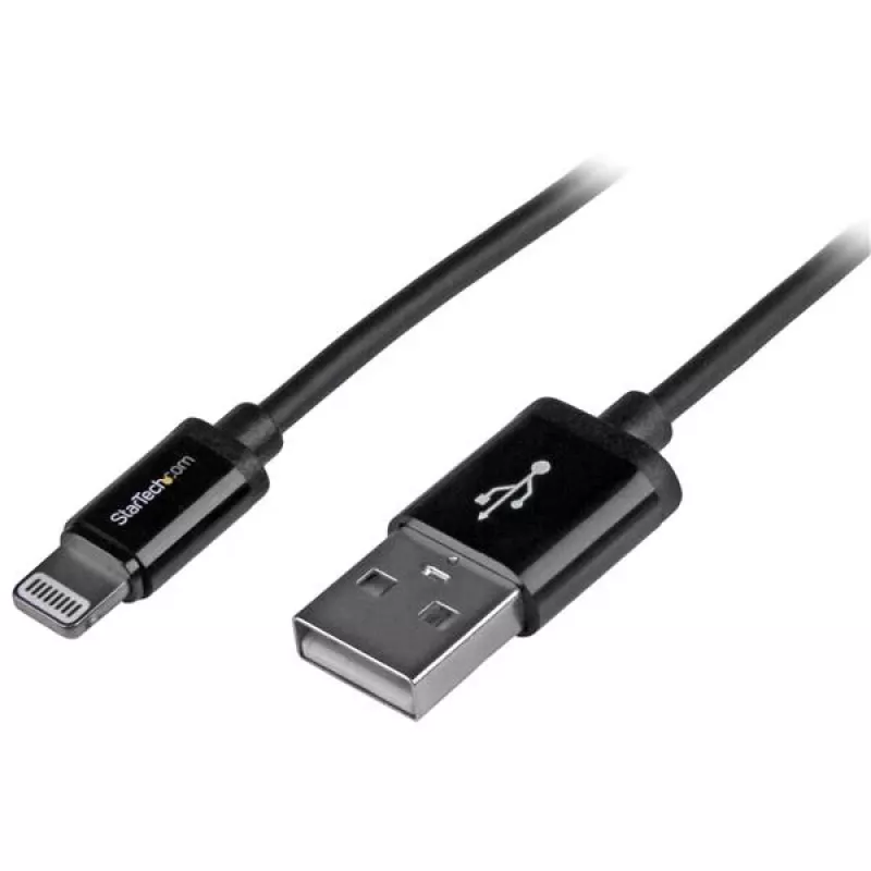 StarTech.com 1 m USB uz Lightning kabelis - iPhone / iPad / iPod lādētāja kabelis - ātrā uzlāde - Apple MFi sertificēts - melns