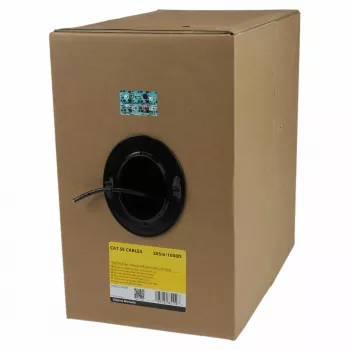 StarTech.com Cat5e Ethernet kabelis ruļļos - 304,8 m - ciets - CMR - melns - TAA