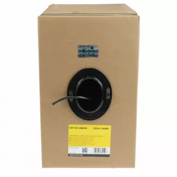 StarTech.com Cat5e Ethernet kabelis ruļļos - 304,8 m - ciets - CMR - melns - TAA