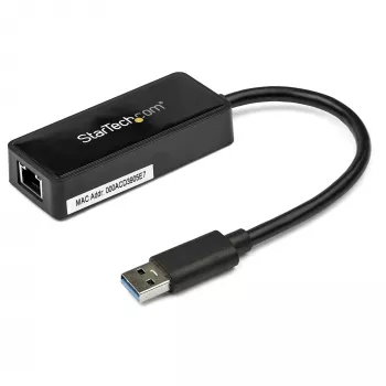StarTech.com USB 3.0 uz Gigabit Ethernet adapteris ar USB pieslēgvietu - Melns