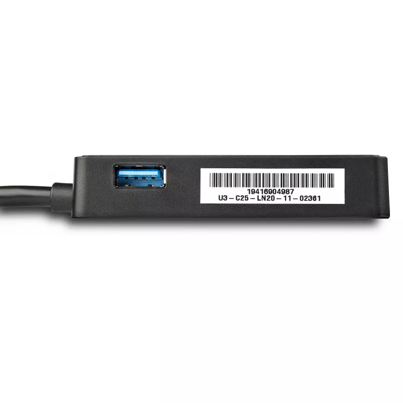 StarTech.com USB 3.0 uz Gigabit Ethernet adapteris ar USB pieslēgvietu - Melns