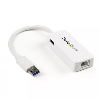 StarTech.com USB 3.0 uz Gigabit Ethernet adapteris ar USB pieslēgvietu - Balts