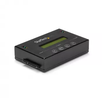 StarTech.com SATDUP11 1:1 Diskrēts cietā diska dublikators un dzēsējs, SATA HDD/SSD klonētājs un dzēsējs, LCD displejs, TAA atbilstīgs, neatkarīgs no OS