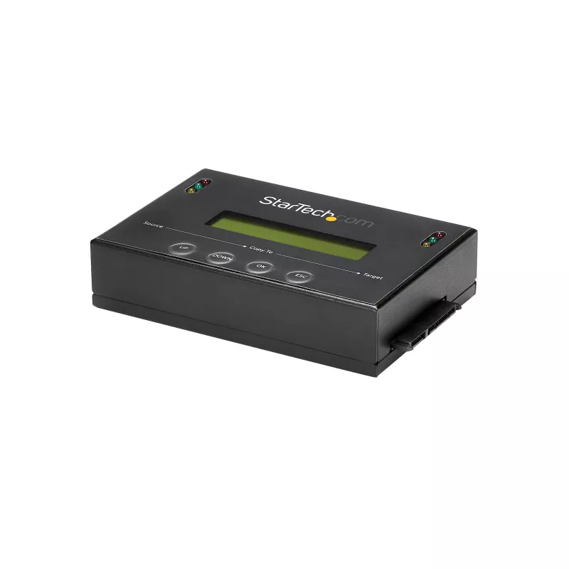 StarTech.com SATDUP11 1:1 Diskrēts cietā diska dublikators un dzēsējs, SATA HDD/SSD klonētājs un dzēsējs, LCD displejs, TAA atbilstīgs, neatkarīgs no OS