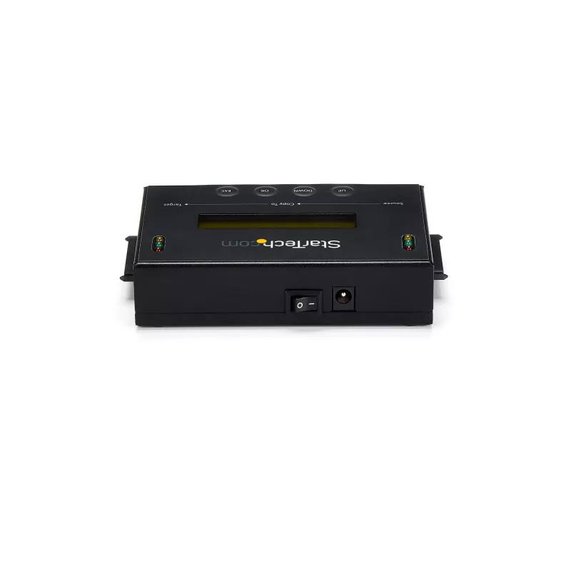 StarTech.com SATDUP11 1:1 Diskrēts cietā diska dublikators un dzēsējs, SATA HDD/SSD klonētājs un dzēsējs, LCD displejs, TAA atbilstīgs, neatkarīgs no OS
