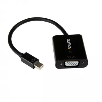 StarTech.com Mini DisplayPort uz VGA adapteris - Aktīvs Mini DP uz VGA pārveidotājs - 1080p video - mDP vai Thunderbolt 1/2 Mac/PC uz VGA monitoru/projektoru/displeju - mDP 1.2 uz VGA sargspraudnis - Melns