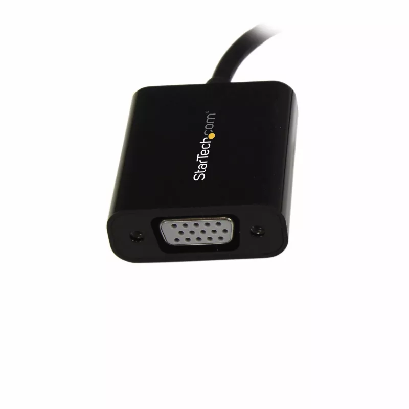 StarTech.com Mini DisplayPort uz VGA adapteris - Aktīvs Mini DP uz VGA pārveidotājs - 1080p video - mDP vai Thunderbolt 1/2 Mac/PC uz VGA monitoru/projektoru/displeju - mDP 1.2 uz VGA sargspraudnis - Melns