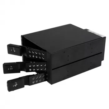 StarTech.com 3 nodalījumu alumīnija bezpaliktņu karstās maiņas mobilais plaukts aizmugurplāksne 3.5 inch SAS II/SATA III - 6 Gbps HDD