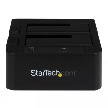 StarTech.com Divu nodalījumu USB 3.0 / eSATA uz SATA cietā diska dokstacija, USB cietā diska doks, ārējā 2.5/3.5 collu SATA I/II/III SSD/HDD dokstacija, karstās maiņas disku nodalījumi, augšējā ielāde