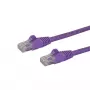 StarTech.com 2m CAT6 Ethernet kabelis - violets CAT 6 Gigabit Ethernet vads - 250MHz 100W PoE RJ45 UTP tīkla/pievienošanas vads, bez aizķeršanās, ar sprieguma atslogojumu, individuāli testēts
