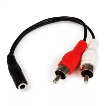 StarTech.com 6 collu stereo audio kabelis - 3.5mm ligzda uz 2x RCA spraudni