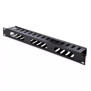 StarTech.com horizontālais 1U kabeļu pārvaldības panelis ar vāku - 19 collu kabeļu kanāls