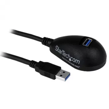 StarTech.com 5 pēdu melns darbvirsmas SuperSpeed USB 3.0 pagarinātājkabelis - A uz A vīriešu/sieviešu