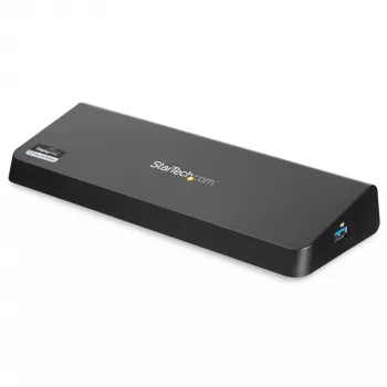StarTech.com USB 3.0 dokstacija ar divu monitoru atbalstu, HDMI un 4K DisplayPort - USB 3.0 uz 4x USB-A, Ethernet, HDMI un DP - USB Type A universāla klēpjdatoru dokstacija Mac un Windows