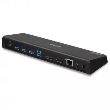 StarTech.com USB 3.0 dokstacija ar divu monitoru atbalstu, HDMI un 4K DisplayPort - USB 3.0 uz 4x USB-A, Ethernet, HDMI un DP - USB Type A universāla klēpjdatoru dokstacija Mac un Windows