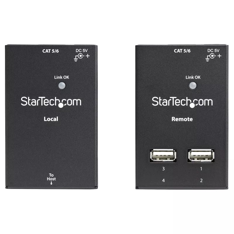 StarTech.com 4 portu USB 2.0 pagarinātājs pa Cat5/Cat6 kabeli - 40m
