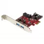 StarTech.com 4 Portu PCI Express USB 3.0 Karte - 2 ārējie un 2 iekšējie - SATA barošana - UASP atbalsts - 2x iekšējie (IDC) mātesplates stila savienotāji