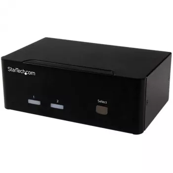 StarTech.com 2-portu KVM slēdzis ar diviem VGA - USB 2.0, 1920 x 1200 pikseļi, Full HD, 18 W, Melns