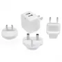 StarTech.com Divu portu USB sienas lādētājs - starptautiskajiem ceļojumiem - 17W/3.4A - balts
