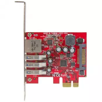 StarTech.com 3-Portu PCI Express USB 3.0 Karte + Gigabit Ethernet