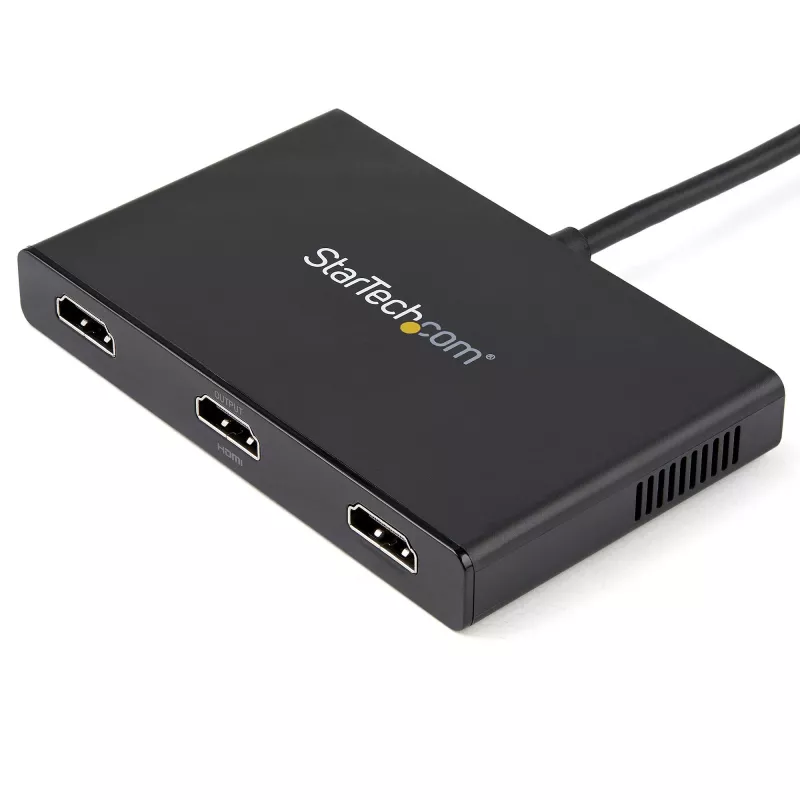 StarTech.com 3-Portu daudzmonitoru adapteris - Mini DisplayPort uz HDMI MST centrmezgls - trīskāršs 1080p vai divkāršs 4K 30Hz - video sadalītājs paplašinātā darbvirsmas režīmā tikai Windows - mDP 1.2 uz 3x HDMI