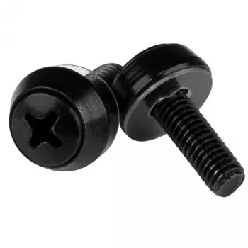 StarTech.com M5 x 12mm Montāžas skrūves - 50 iepakojumā, Melnas