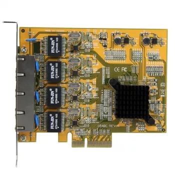 StarTech.com 4-Portu PCIe Gigabitu tīkla adaptera karte, iekšēja, vadu, PCI Express, Ethernet, 2000 Mbit/s