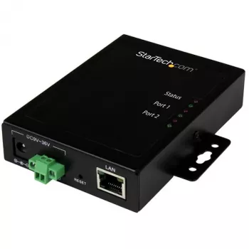 StarTech.com 2-Port Serial-to-IP Ethernet Device Server - RS232 - Metāla un Montējams