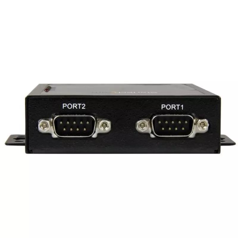 StarTech.com 2-Port Serial-to-IP Ethernet Device Server - RS232 - Metāla un Montējams