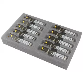 StarTech.com Cisco GLC-T saderīgs SFP modulis (10 komplektā) – 1000BASE-T – SFP uz RJ45 Cat6/Cat5e – 1GE Gigabitu Ethernet SFP – RJ-45 100m – Cisco Firepower, ASR920, IE2000