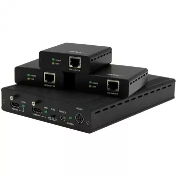 StarTech.com 3-Port HDBaseT pagarinātāju komplekts ar 3 uztvērējiem - 1x3 HDMI pārraide pa CAT5e - līdz 4K