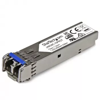 StarTech.com HP J4858C saderīgs SFP modulis - 10 iepakojumā - 1000BASE-SX - 1 GbE daudzmodu šķiedra - LC 550 m - 850 nm - DDM